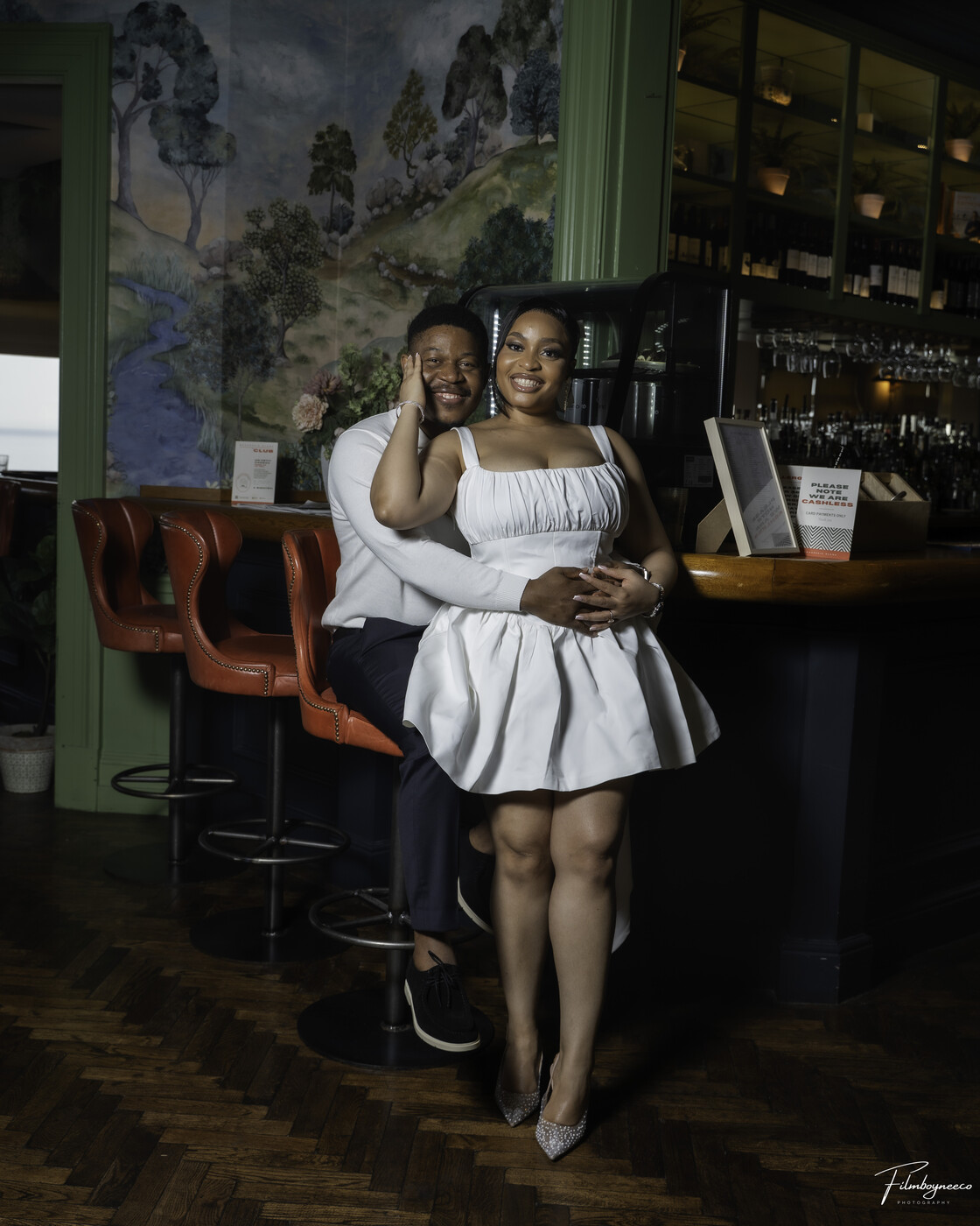 Anita and Ifeanyi at a bar