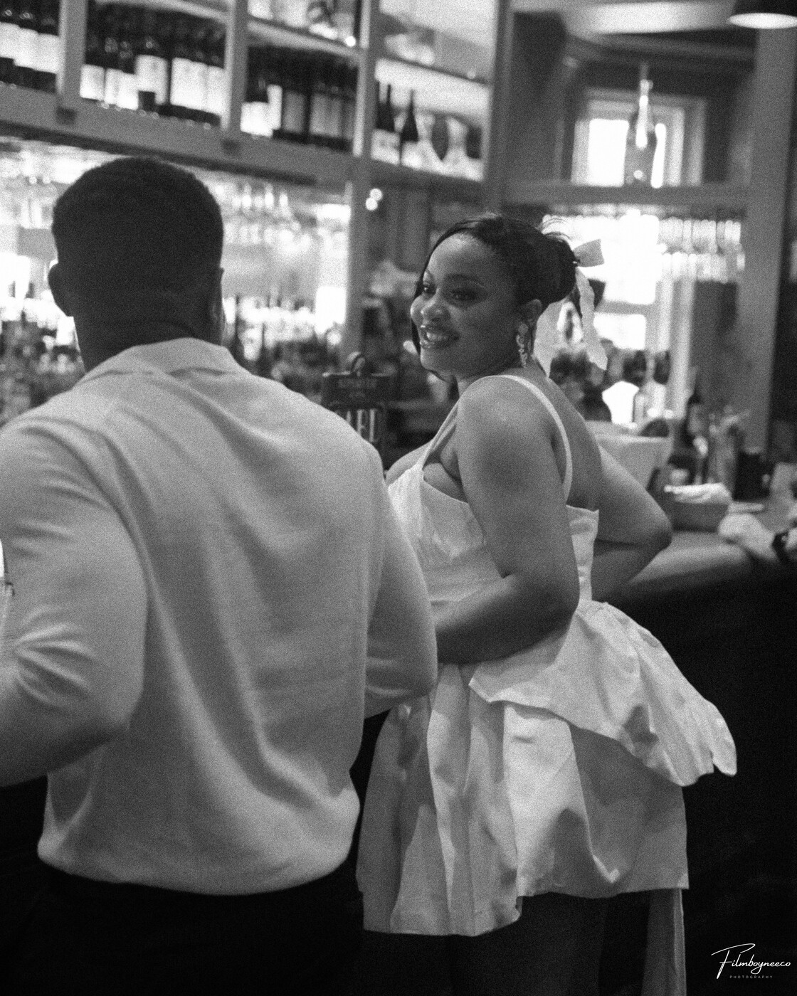 Black and white candid