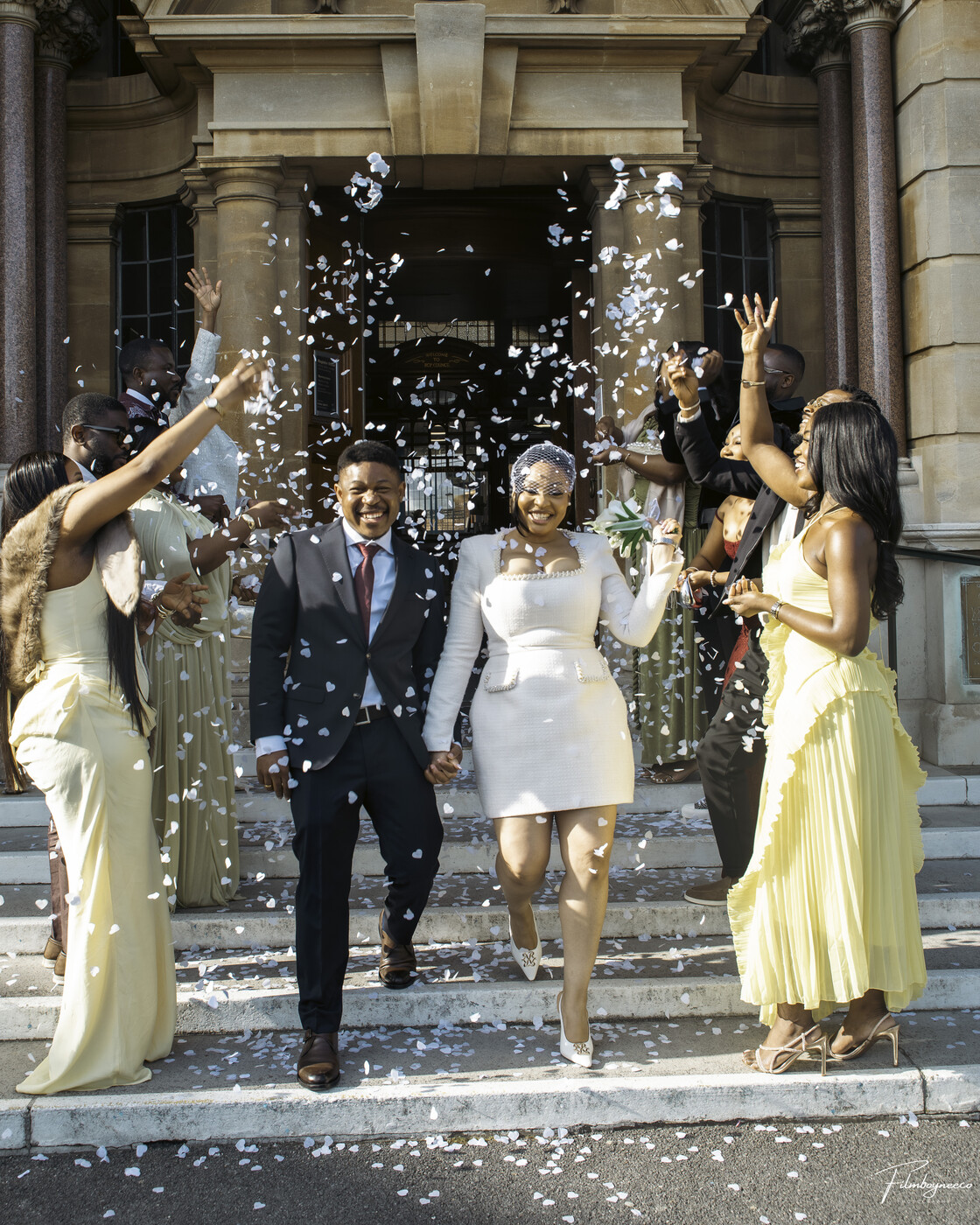 Confetti shower after the ceremony